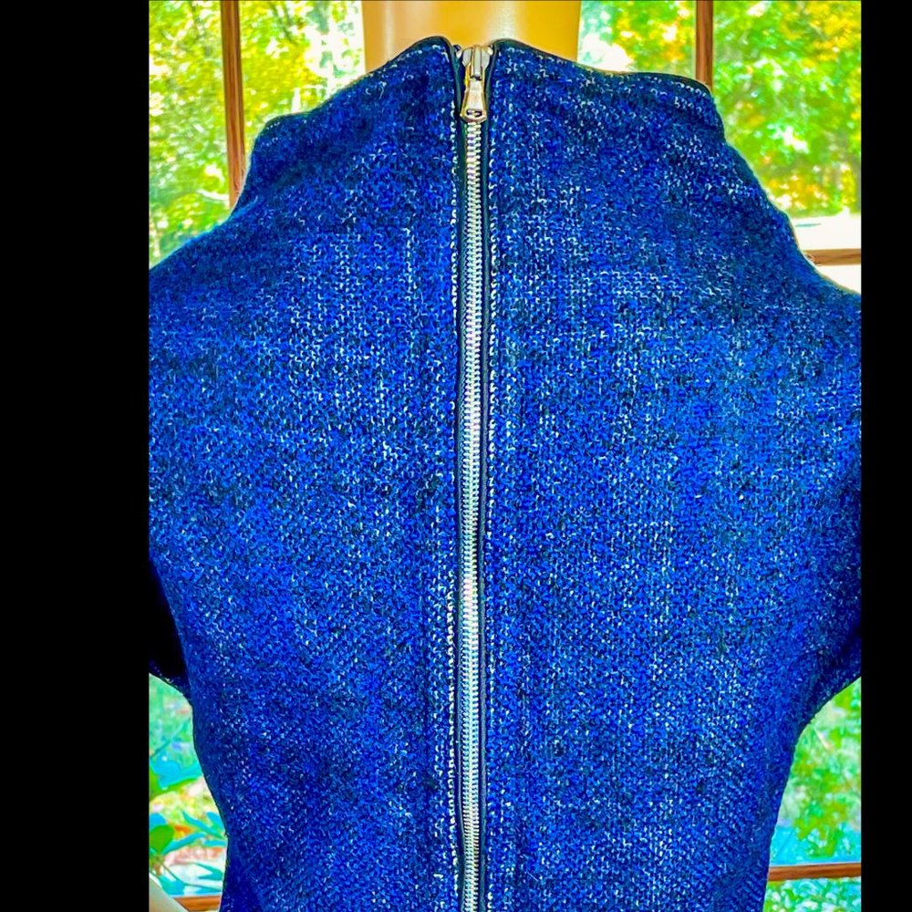 ⭐️HP⭐️MARC BY MARC JACOBS▪️Wool Blend Exposed Back Zip Retro Mod Tweed Vest Top - Picture 7 of 8